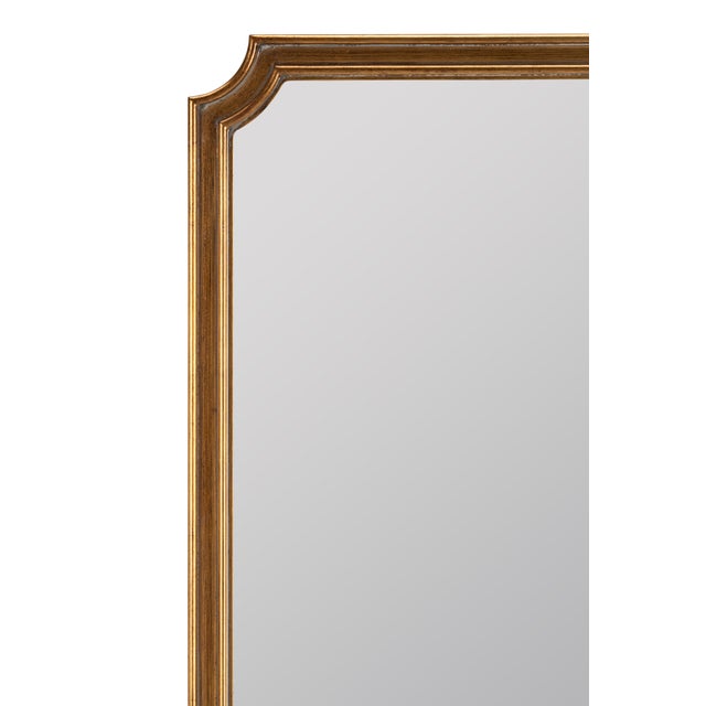 Sunny Notched Corner Wall Mirror, Antique Gold For Sale - Image 4 of 5