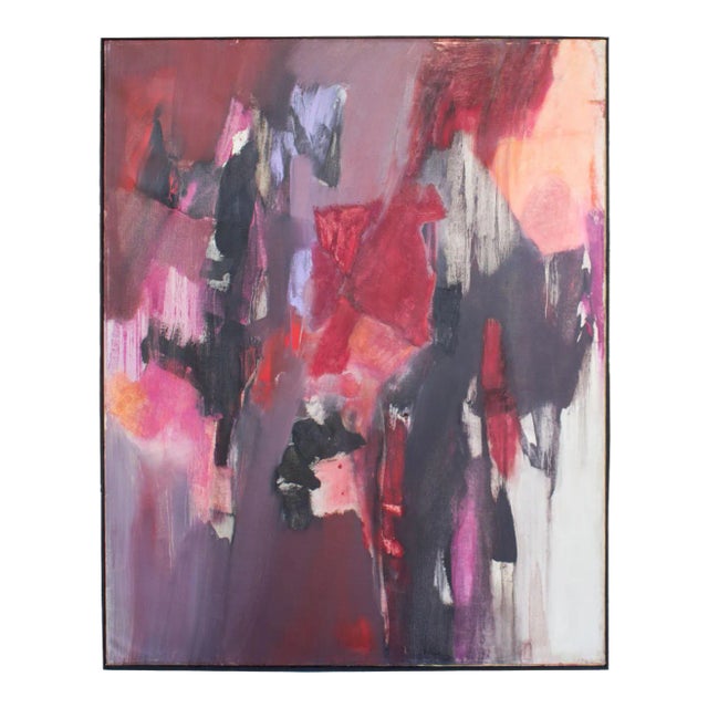 Reiko Sakagami Baum Abstract Mixed Media on Canvas Painting For Sale