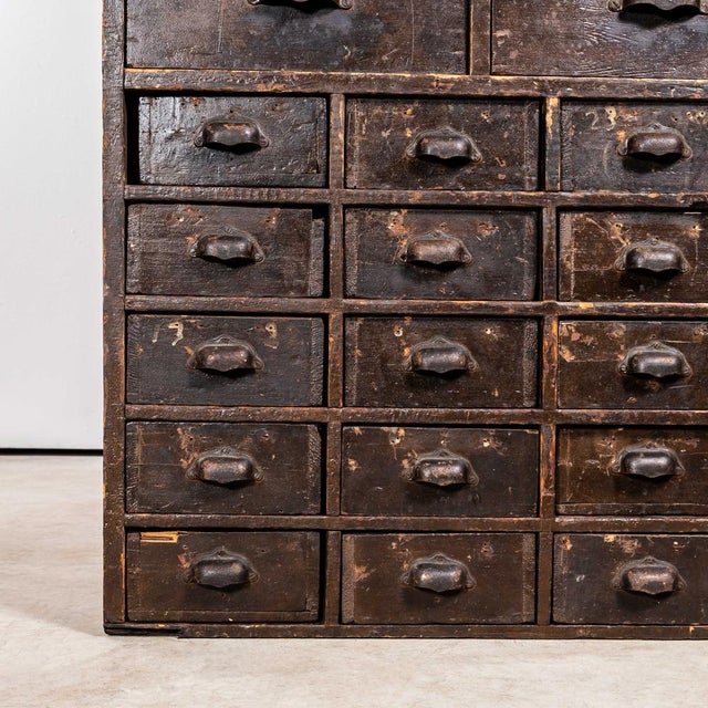 Tall French Workshop Shelving Unit, 1940s For Sale - Image 3 of 9