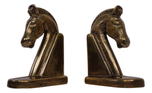 Brass Horses Bookends, 1960s, Set of 2