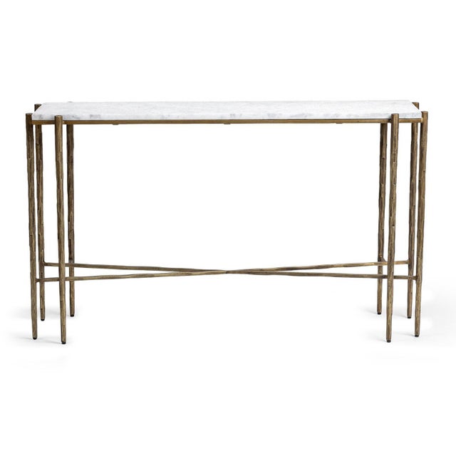 2020s Luna Stone & Bronze Console Table For Sale - Image 5 of 10