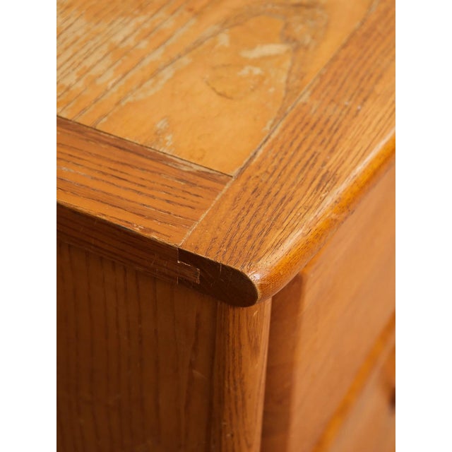 Mid 20th Century Oak Three Drawer Dresser For Sale - Image 12 of 12