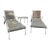Russell Woodard Iron Chaise Lounge Chairs and Petite Side Table, 3 Pieces - Restored, Attributed For Sale