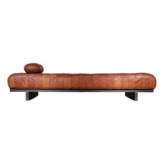 DS-80 Daybed in Cognac Patchwork Leather from de Sede, Switzerland, 1970s For Sale