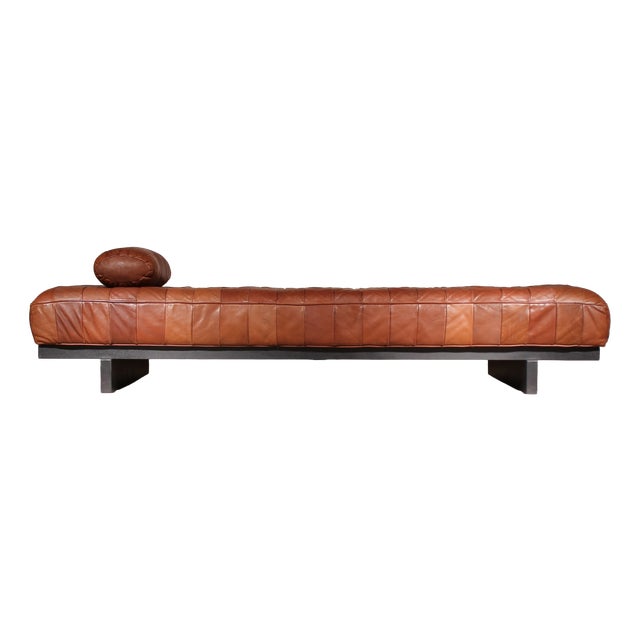 DS-80 Daybed in Cognac Patchwork Leather from de Sede, Switzerland, 1970s For Sale