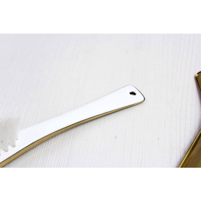 Gold Shovel and Table Brush, France, 1970s, Set of 2 For Sale - Image 8 of 12
