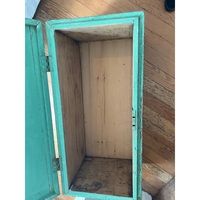 Shabby Chic Gorgeous Wood and Metal Trunk / Chest For Sale - Image 3 of 8