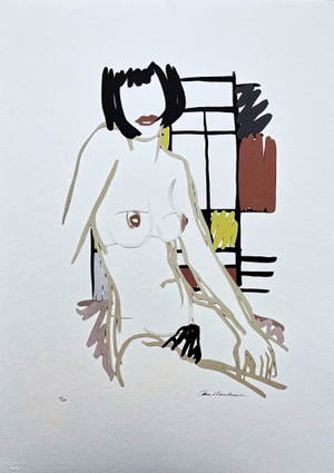 1990's After Tom Wesselmann "Monica Nude Sitting" Pop Art Serigraph