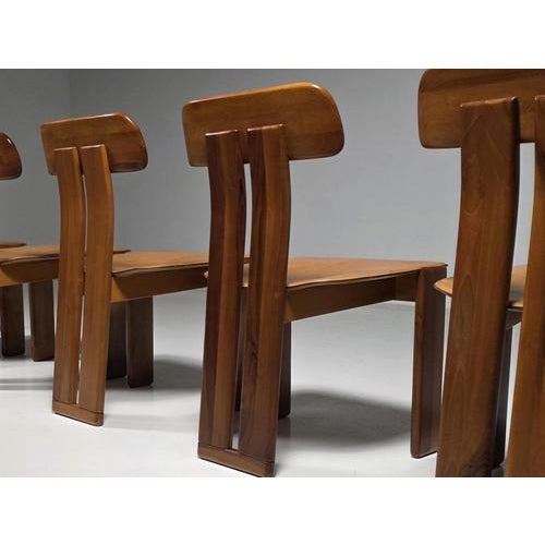 Wood Sapporo Dining Chairs by Mario Marenco for Mobil Girgi, Set of 6 For Sale - Image 7 of 12