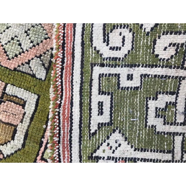 Vintage Turkish Square Ushak Rug, 1920s For Sale - Image 13 of 14