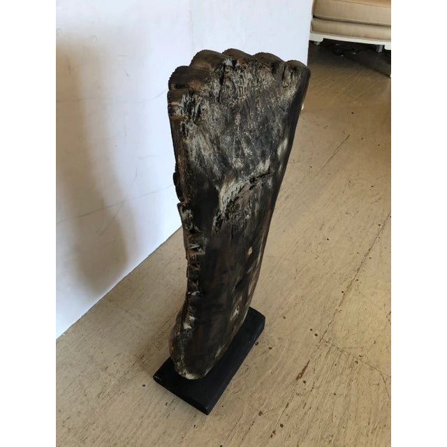 Gold Large Giltwood Thai Goddess Sculpture For Sale - Image 8 of 11