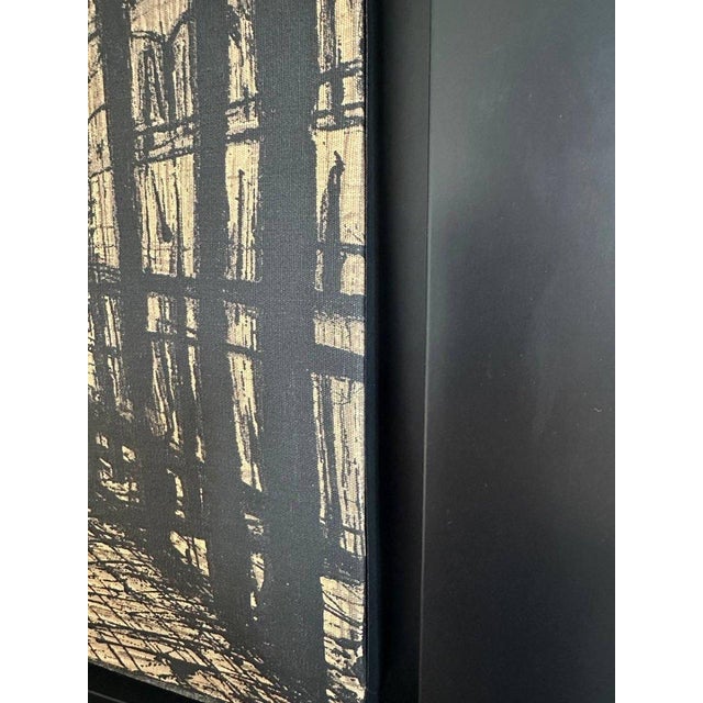 After Bernard Buffet, Champs-Élysées and Arc de Triomphe, Corot Edition, 1950s, Print on Canvas, Framed For Sale - Image 9 of 13