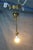 Metal Antique Victorian Brass Filligree Acanthus 1 Light Parlor Drop Pendant 19" For Sale - Image 7 of 8