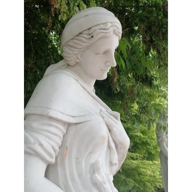Italian Artist, The Four Seasons, 19th Century, Carrara Marble, Set of 4 For Sale - Image 12 of 18