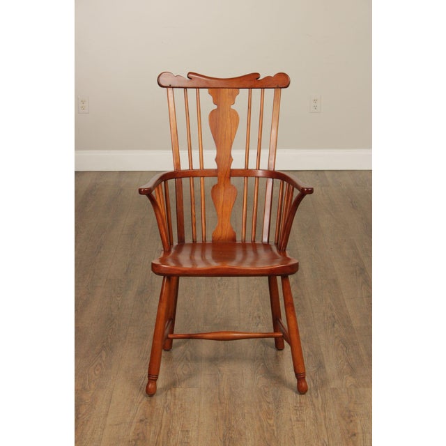 Stickley Vintage Cherry Windsor Armchair For Sale - Image 12 of 12