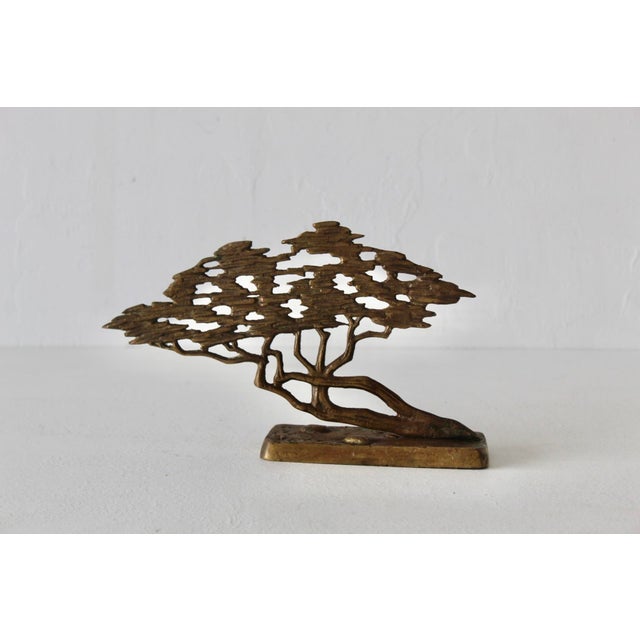 Bijan Style Brass Bonsai Tree Tabletop Sculpture Vintage Mid-Century For Sale - Image 9 of 17