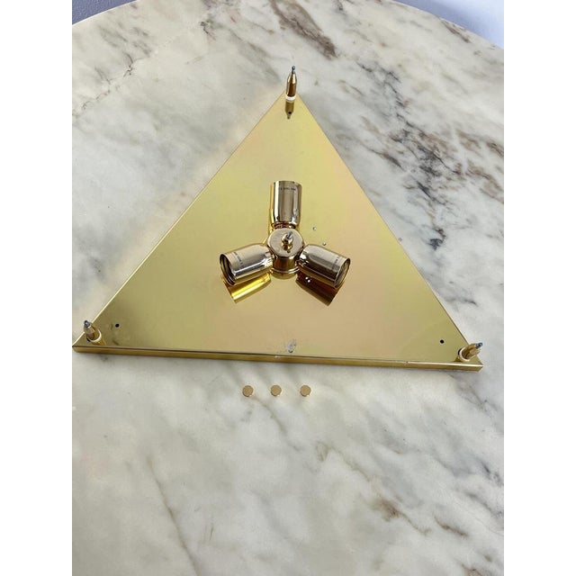 Gold Large Triangular Wall Lamp in Murano Glass from La Murrina, 1980s For Sale - Image 8 of 18