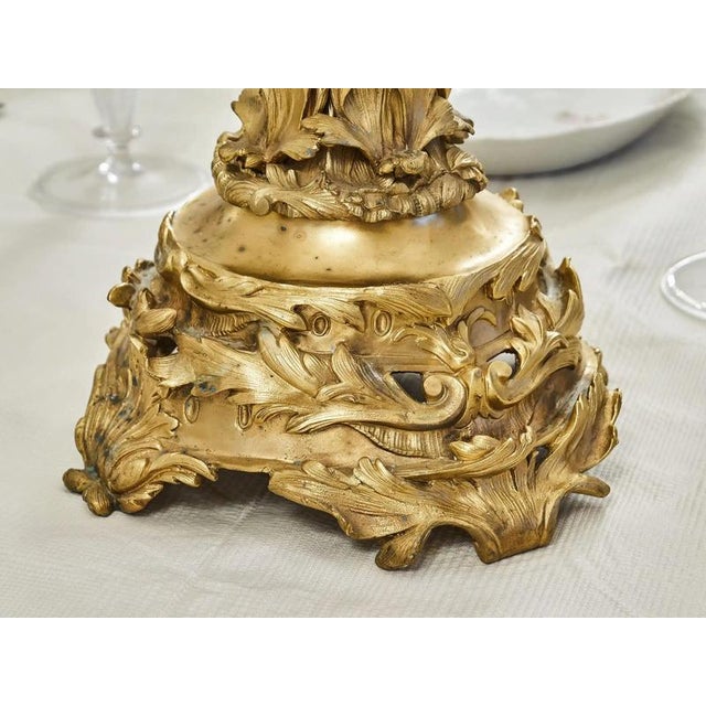 Rococo Brass Candlestick For Sale - Image 4 of 9