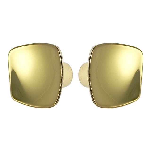 1960's Vintage Mid-Century Brass Cabinet Knobs Nos Nib - a Pair For Sale