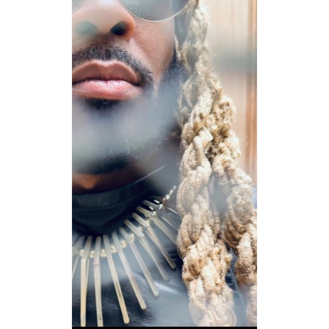 Striking 1970s vintage Brutalist style necklace made from polished cast brass with radiating spike forms and round brass...