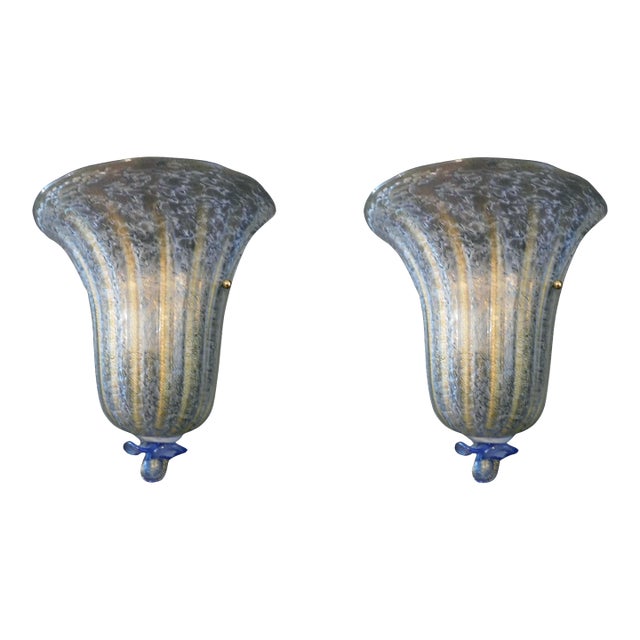 1960s Golden Shield Sconces, a Pair For Sale