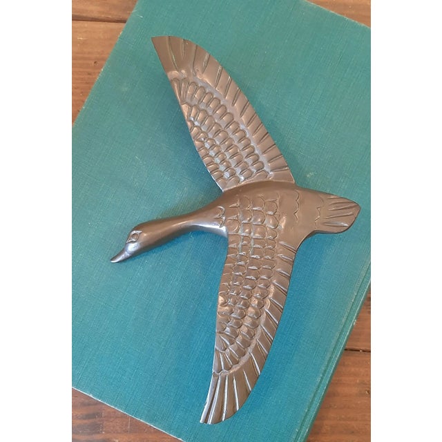 Vintage Brass Flying Goose Door Knocker For Sale In Fayetteville, AR - Image 6 of 9