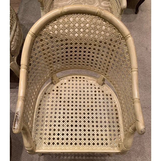 Vintage Cane Back Tub Chairs, Set of 4 Chairish