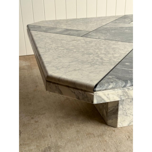 Vintage Italian Inlaid Marble Coffee Table, C. 1970s For Sale - Image 11 of 15