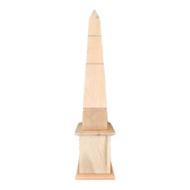 Large Tabletop Variegated Handmade Obelisk by Irwin and Lane For Sale