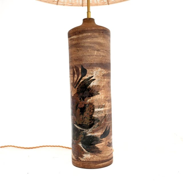Vintage Danish Ceramic Table Lamps attributed to Conny Walther, 1960, Set of 2 For Sale - Image 6 of 9