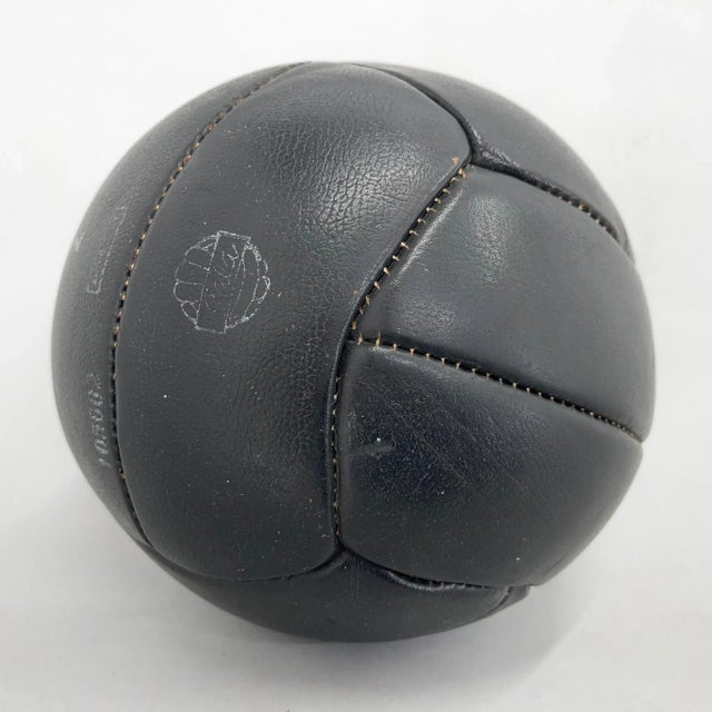 Original vintage heavy leather training ball with beautiful patina. The ball is made of handstitched genuine leather in...