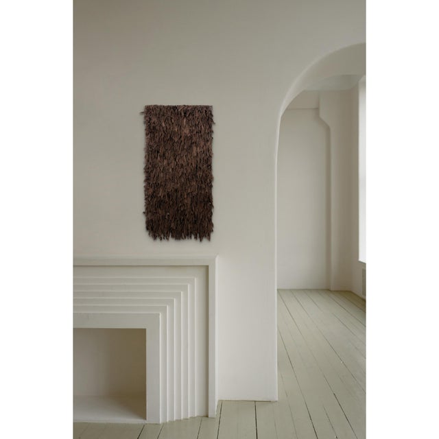 Sueded Leather Wall Hanging, 1950's For Sale - Image 4 of 4