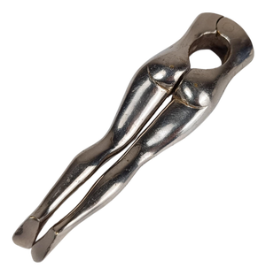 Mid-Century Modern Chrome Metal Woman's Legs Nutcracker, 1970s
