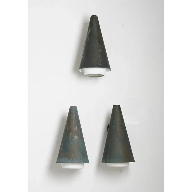 Swedish Copper Outdoor Wall Lamp attributed to Hans-Agne Jakobsson, 1960s For Sale - Image 3 of 13