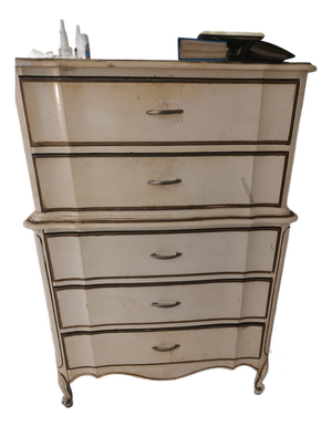 Vintage 1960s-1970s Dixie Furniture French Provincial Chest-on-Chest Highboy Dresser