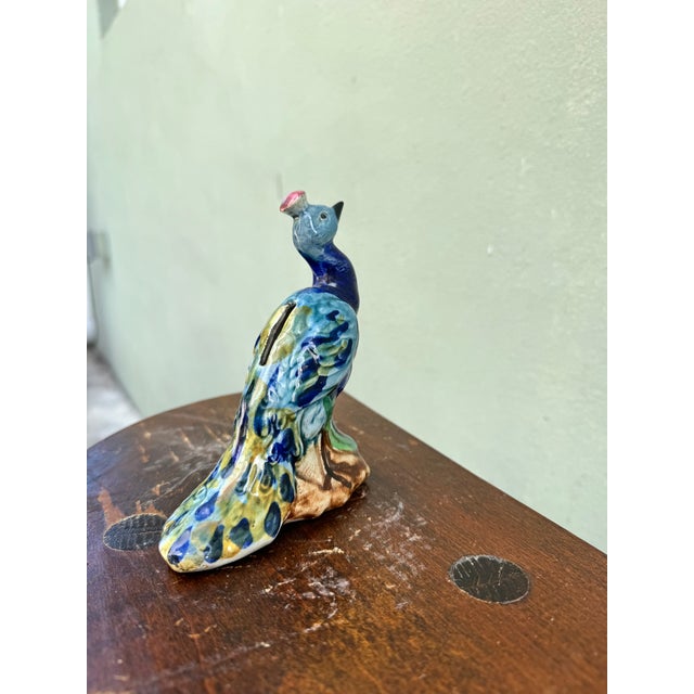 Porcelaine Chinese Peacock Hand Painted For Sale - Image 4 of 4