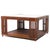 This beautifully stick rattan “Nantucket” coffee table features classic walnut finished stick rattan framing with tightly...