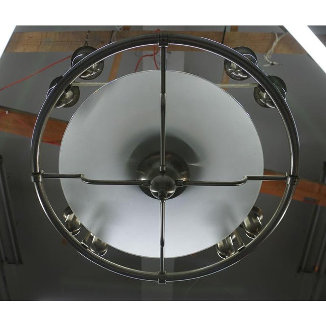 Art Deco Eight-Light Chandelier by Franta Anýž for IAS, Czechoslovakia, 1930s For Sale - Image 16 of 18