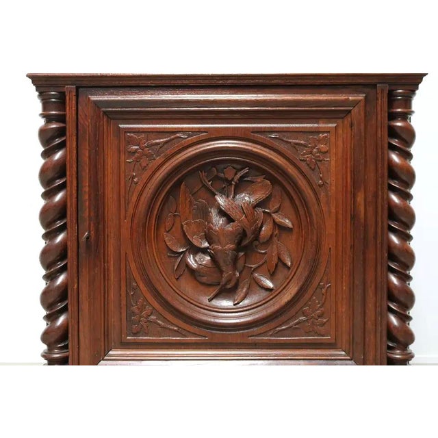 Amazing 19th century antique French Renaissance revival Hunting style / Black Forest Cabinet. This piece is such a nice...