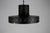Black Metal and Opaline Glass Pendant Lamp attributed to Stilnovo, Italy, 1960s For Sale - Image 3 of 13