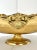 1970s Large Hollywood Regency Brass Pedestal Bowl – Scalloped Centerpiece With Ornate Handles For Sale - Image 5 of 12