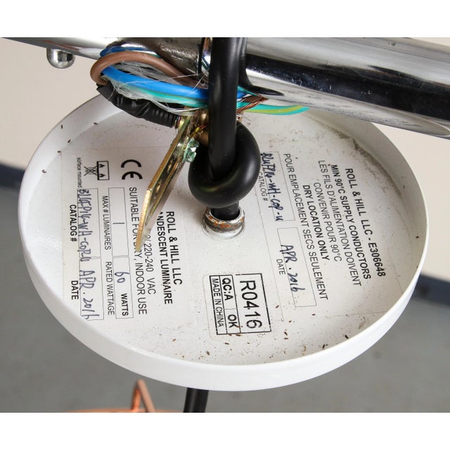 Industrial Style White and Copper-Plated Pendant Light by Roll & Hill For Sale - Image 12 of 13