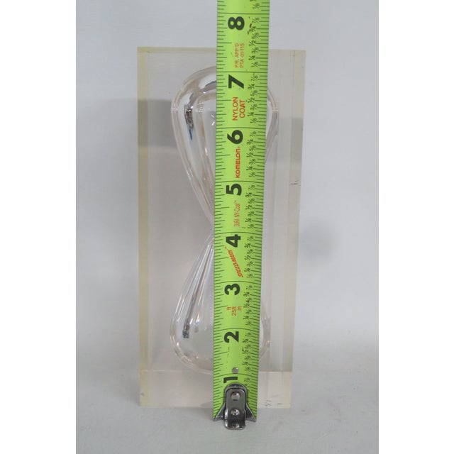 Plastic Ralph Lauren Acrylic Lucite Clark Hourglass Retro Mid Century Modern Style 4701b For Sale - Image 7 of 11