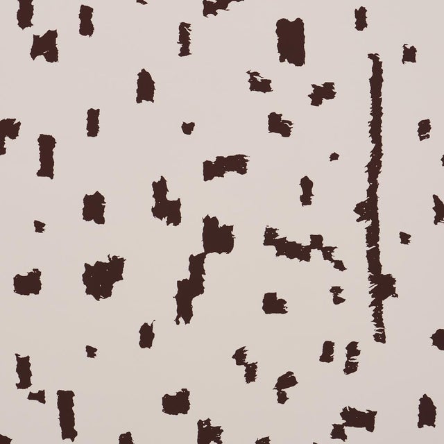 Abstract Sample - Schumacher X Miles Redd Bespotted Wallpaper in Brown For Sale - Image 3 of 4