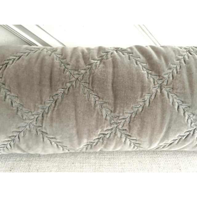 Textile Bella Notte and Linen Long Lumber Pillow in Sterling For Sale - Image 7 of 12
