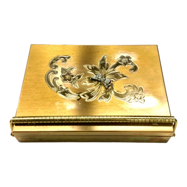 Vintage Renown Volupte Brass Vanity Case For Sale