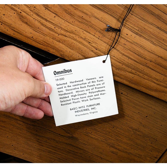 Brown 1960s Mid Century Danish Modern Credenza Dresser Basic Witz Wood 3 Drawer Danish For Sale - Image 8 of 12