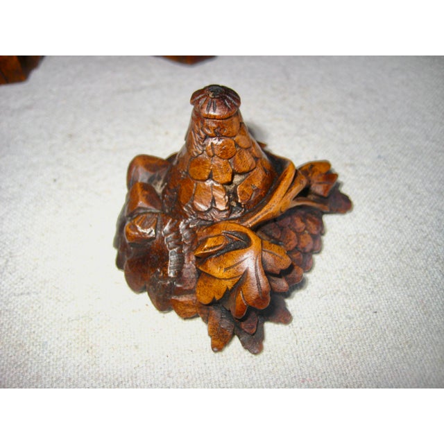 Black Forest Large Inkwell 19 Century For Sale - Image 11 of 14