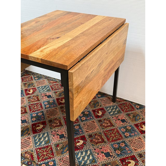 West Elm Box Frame Drop Leaf Dining Table For Sale - Image 12 of 12