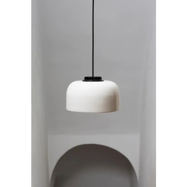 Large White Headhat Bowl Pendant Lamp by Santa & Cole For Sale - Image 6 of 12